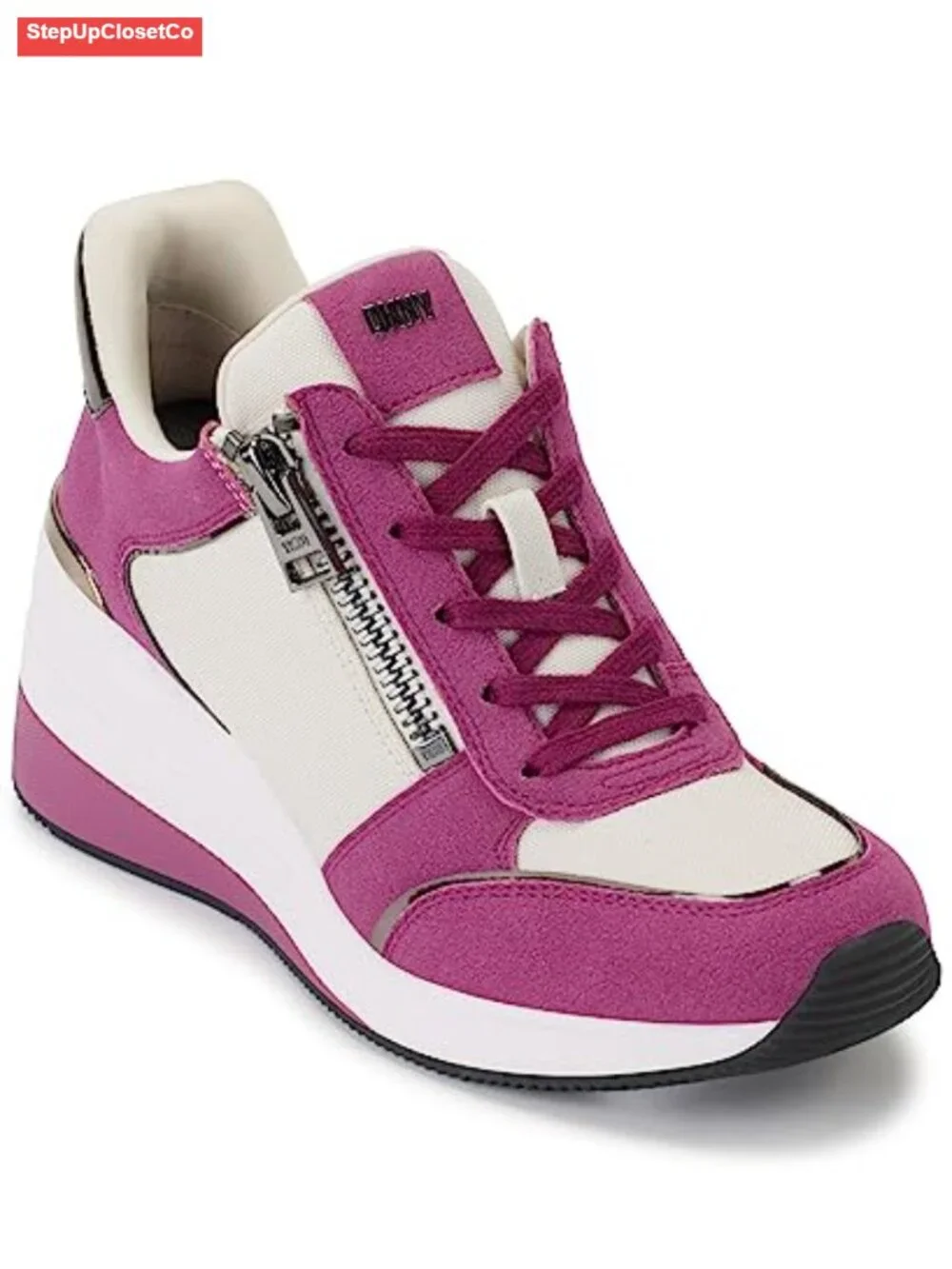 Lace Up Wedge Sneakers for Women - Fashion Sneaker